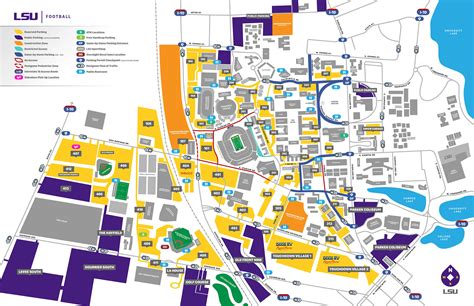 lsu parking and transportation|lsu parking lots map.